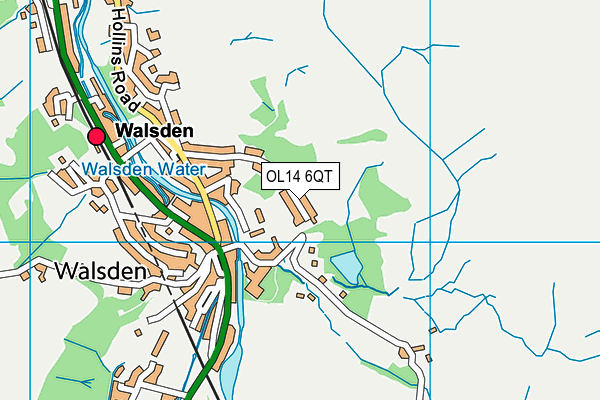 OL14 6QT map - OS VectorMap District (Ordnance Survey)