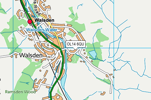 OL14 6QU map - OS VectorMap District (Ordnance Survey)