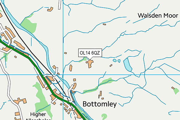 OL14 6QZ map - OS VectorMap District (Ordnance Survey)