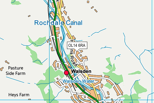 OL14 6RA map - OS VectorMap District (Ordnance Survey)