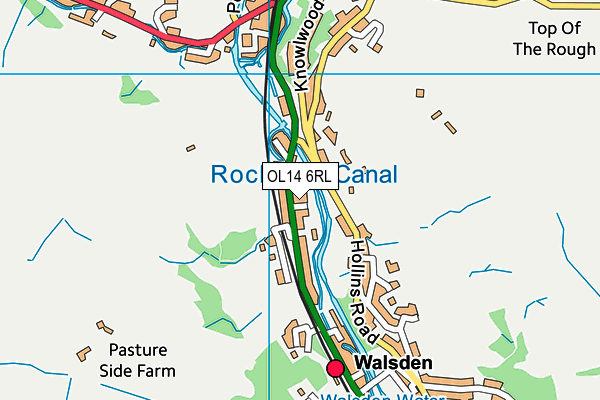 OL14 6RL map - OS VectorMap District (Ordnance Survey)