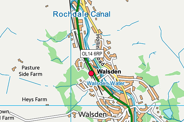 OL14 6RP map - OS VectorMap District (Ordnance Survey)