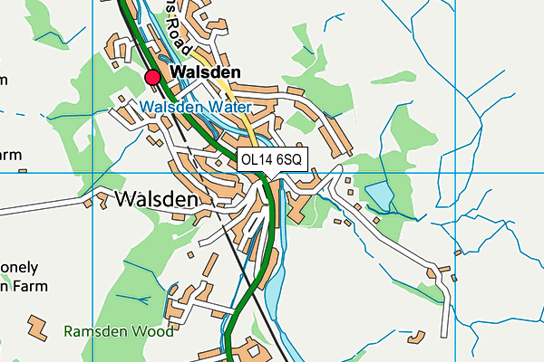 OL14 6SQ map - OS VectorMap District (Ordnance Survey)