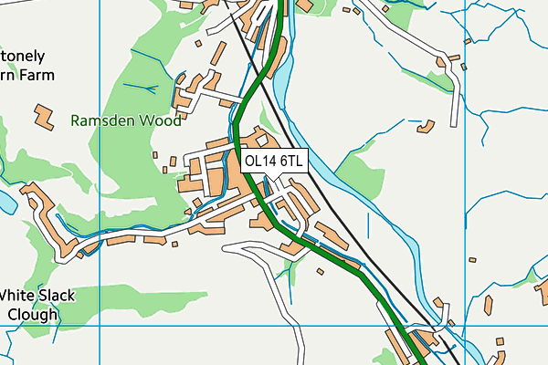 OL14 6TL map - OS VectorMap District (Ordnance Survey)