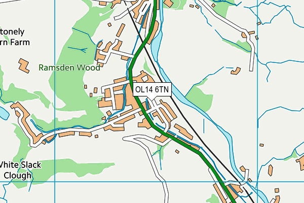 OL14 6TN map - OS VectorMap District (Ordnance Survey)