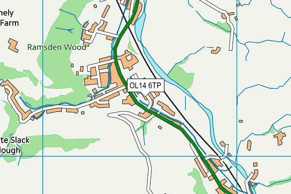 OL14 6TP map - OS VectorMap District (Ordnance Survey)