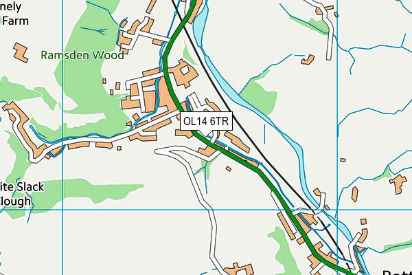 OL14 6TR map - OS VectorMap District (Ordnance Survey)