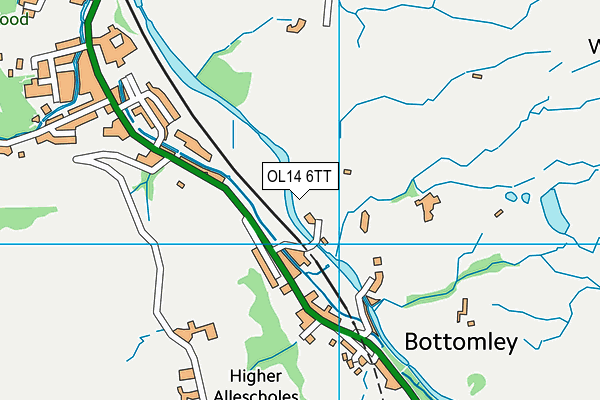 OL14 6TT map - OS VectorMap District (Ordnance Survey)