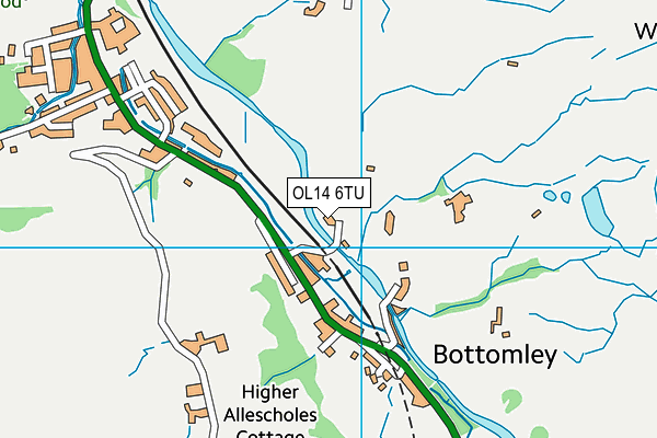 OL14 6TU map - OS VectorMap District (Ordnance Survey)