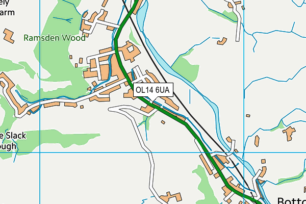 OL14 6UA map - OS VectorMap District (Ordnance Survey)