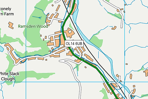 OL14 6UB map - OS VectorMap District (Ordnance Survey)