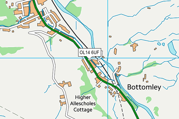 OL14 6UF map - OS VectorMap District (Ordnance Survey)