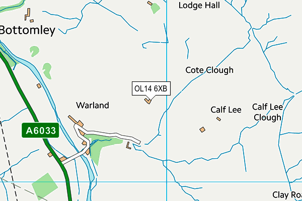 OL14 6XB map - OS VectorMap District (Ordnance Survey)