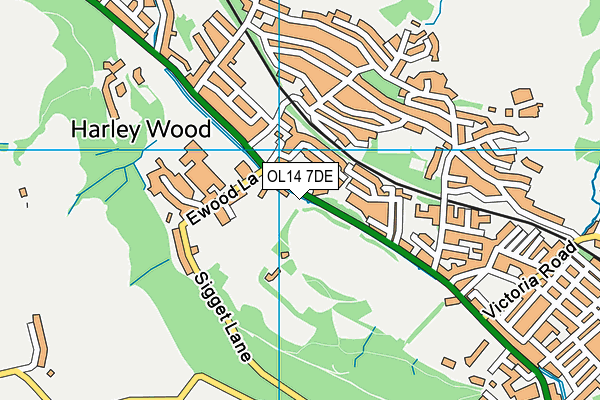 Centre Vale Park map (OL14 7DE) - OS VectorMap District (Ordnance Survey)