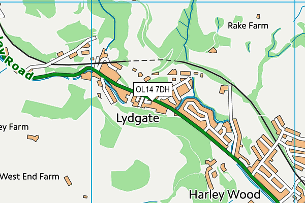 Map of BOMBAY LOUNGE LYDGATE LTD at district scale