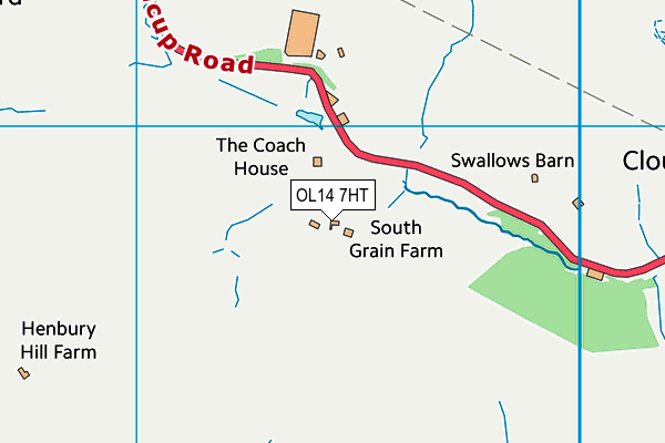 OL14 7HT map - OS VectorMap District (Ordnance Survey)