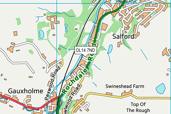 OL14 7ND map - OS VectorMap District (Ordnance Survey)