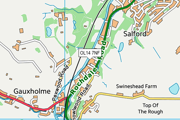 OL14 7NF map - OS VectorMap District (Ordnance Survey)