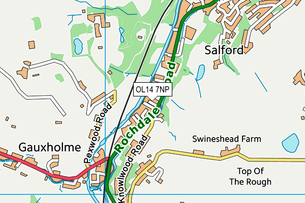 OL14 7NP map - OS VectorMap District (Ordnance Survey)