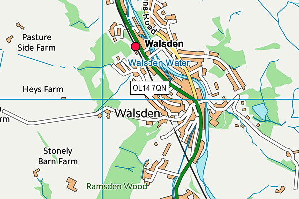 OL14 7QN map - OS VectorMap District (Ordnance Survey)