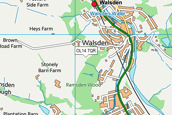 OL14 7QR map - OS VectorMap District (Ordnance Survey)