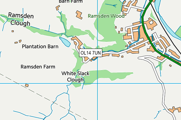 OL14 7UN map - OS VectorMap District (Ordnance Survey)