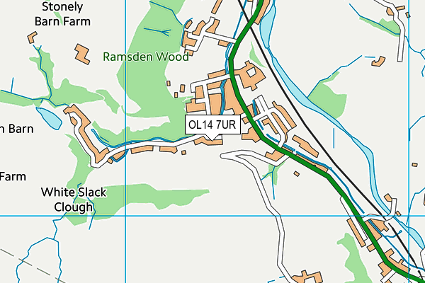 OL14 7UR map - OS VectorMap District (Ordnance Survey)