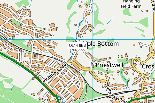 OL14 8BS map - OS VectorMap District (Ordnance Survey)