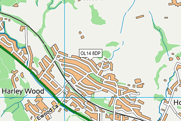 OL14 8DP map - OS VectorMap District (Ordnance Survey)