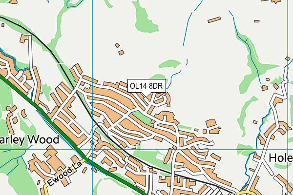 OL14 8DR map - OS VectorMap District (Ordnance Survey)