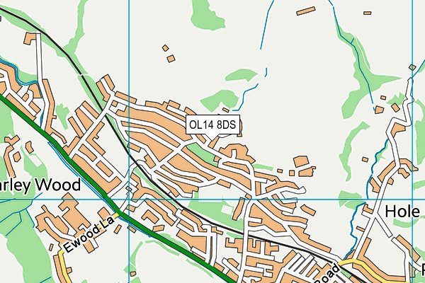 OL14 8DS map - OS VectorMap District (Ordnance Survey)