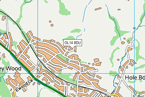 OL14 8DU map - OS VectorMap District (Ordnance Survey)