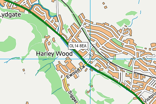 OL14 8EA map - OS VectorMap District (Ordnance Survey)