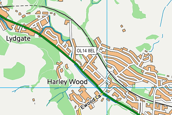 OL14 8EL map - OS VectorMap District (Ordnance Survey)