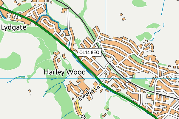 OL14 8EQ map - OS VectorMap District (Ordnance Survey)