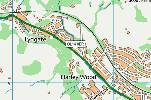 OL14 8ER map - OS VectorMap District (Ordnance Survey)