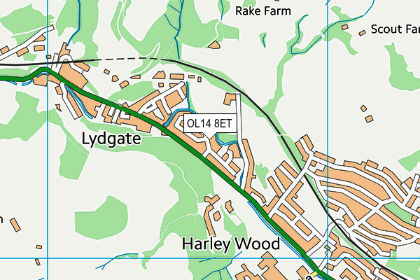 OL14 8ET map - OS VectorMap District (Ordnance Survey)