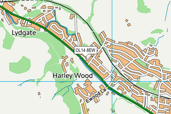 OL14 8EW map - OS VectorMap District (Ordnance Survey)