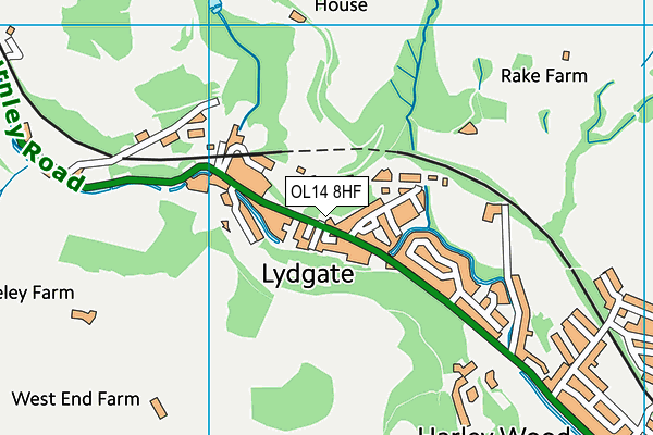 OL14 8HF map - OS VectorMap District (Ordnance Survey)