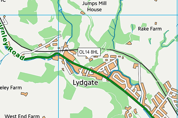 OL14 8HL map - OS VectorMap District (Ordnance Survey)