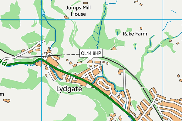 OL14 8HP map - OS VectorMap District (Ordnance Survey)