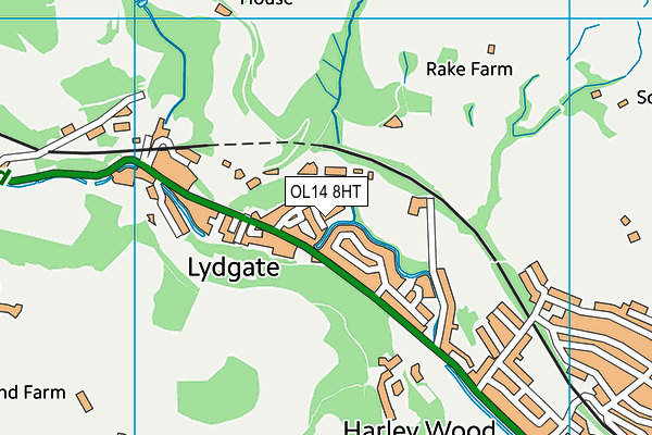 OL14 8HT map - OS VectorMap District (Ordnance Survey)