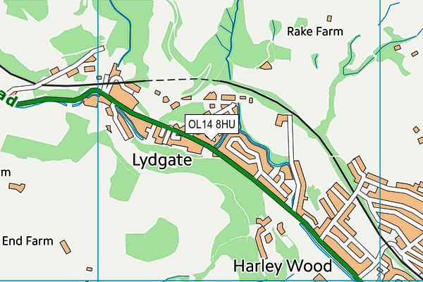 OL14 8HU map - OS VectorMap District (Ordnance Survey)