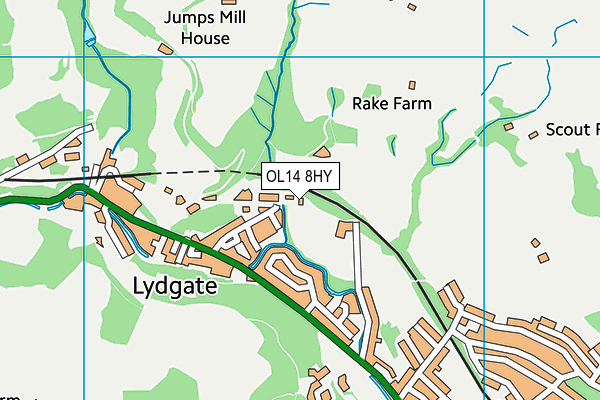 OL14 8HY map - OS VectorMap District (Ordnance Survey)