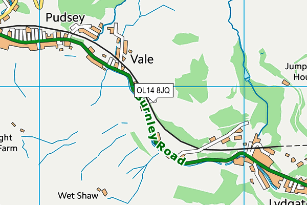 OL14 8JQ map - OS VectorMap District (Ordnance Survey)