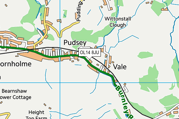 OL14 8JU map - OS VectorMap District (Ordnance Survey)