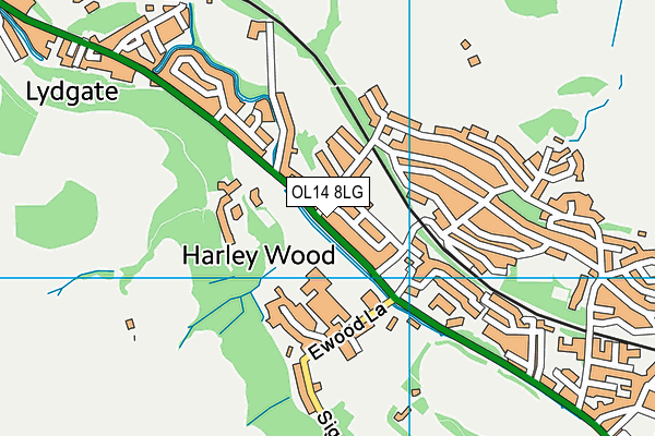 OL14 8LG map - OS VectorMap District (Ordnance Survey)
