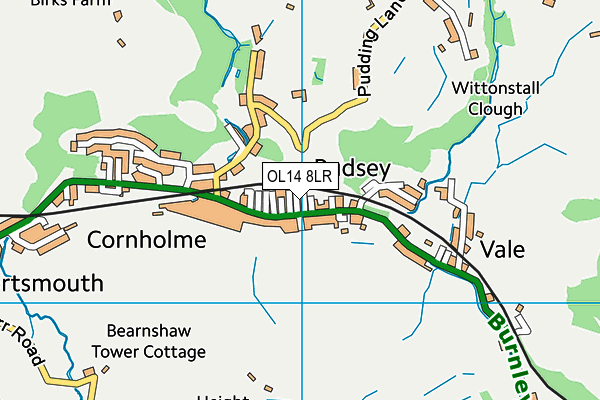 OL14 8LR map - OS VectorMap District (Ordnance Survey)