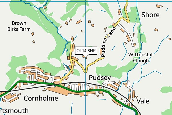 OL14 8NP map - OS VectorMap District (Ordnance Survey)