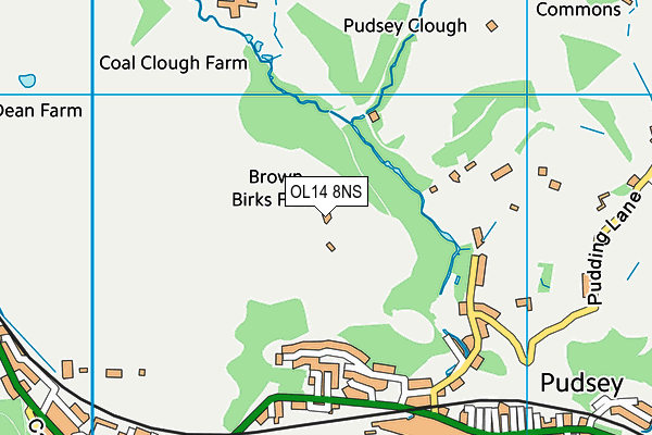 OL14 8NS map - OS VectorMap District (Ordnance Survey)